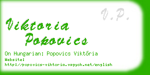 viktoria popovics business card